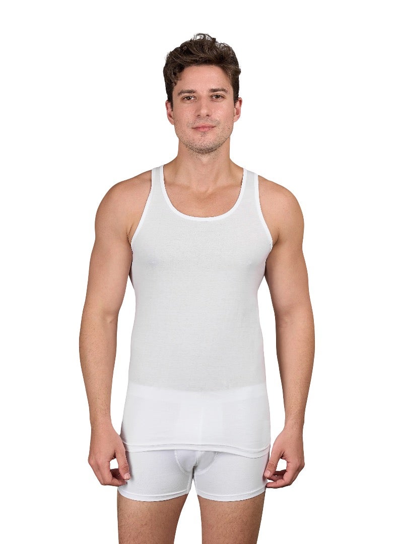 Dice® Men Cut Undershirt Bundle of 3 White (100% Cotton) - Image 2